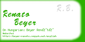 renato beyer business card